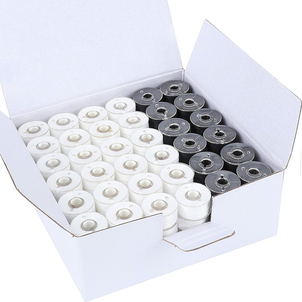 Professional Quality 144pcs Prewound Bobbin Thread Set - Plastic Bobbins