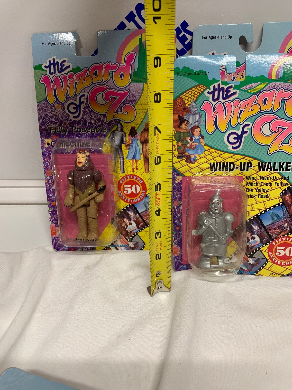 Wizard Of Oz Wind Up Walkers & Poseable Figure Lot Cowardly Lion 1988 - Sealed