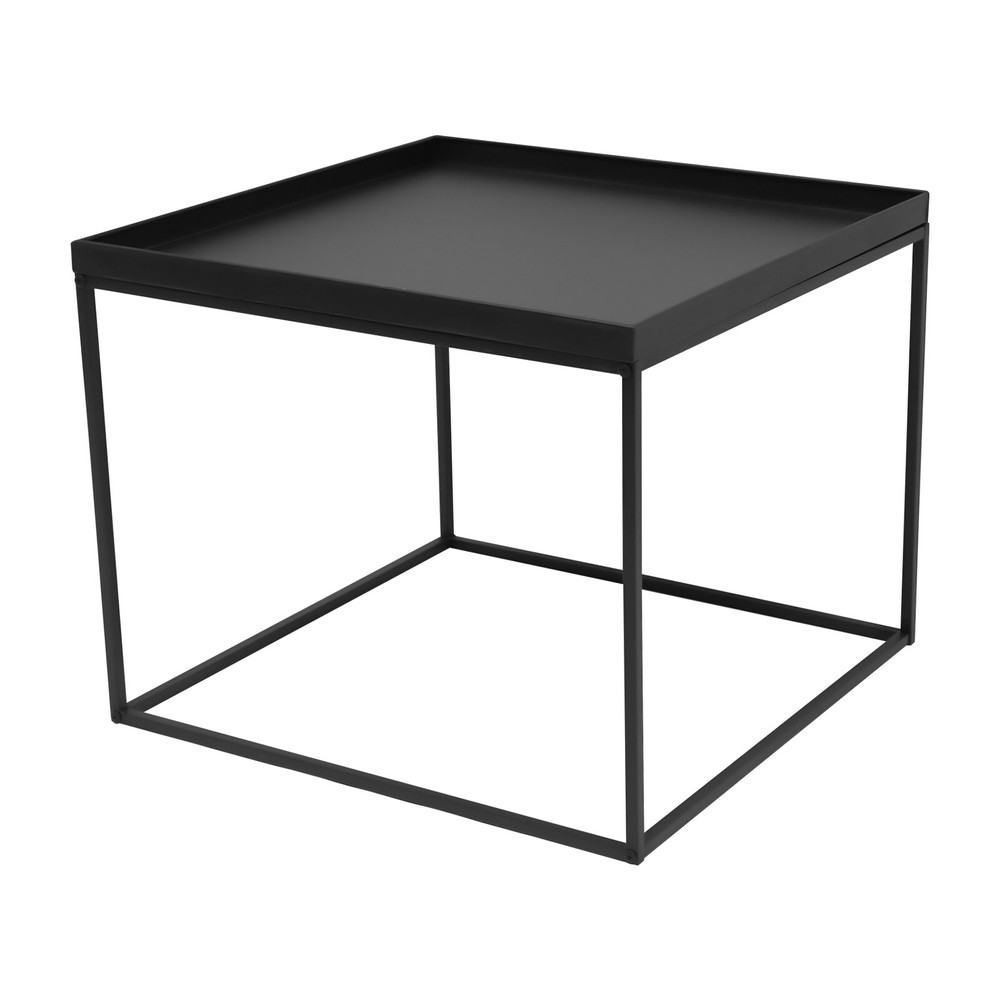 24" Square Table Metal Frame Table Portable Office Side End Table Camping Table