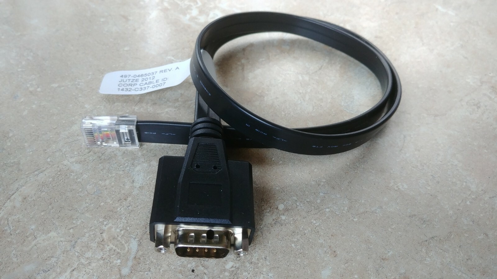 NCR 497-0465037 1432-C337-0007 RJ50 10-pin RS-232 to DB9 Serial Cable Adapter