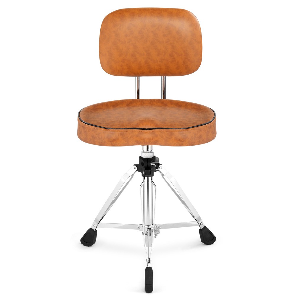 Drum Throne with Backrest, Drum Stool Adjustable Height & Drumstick for Drummers
