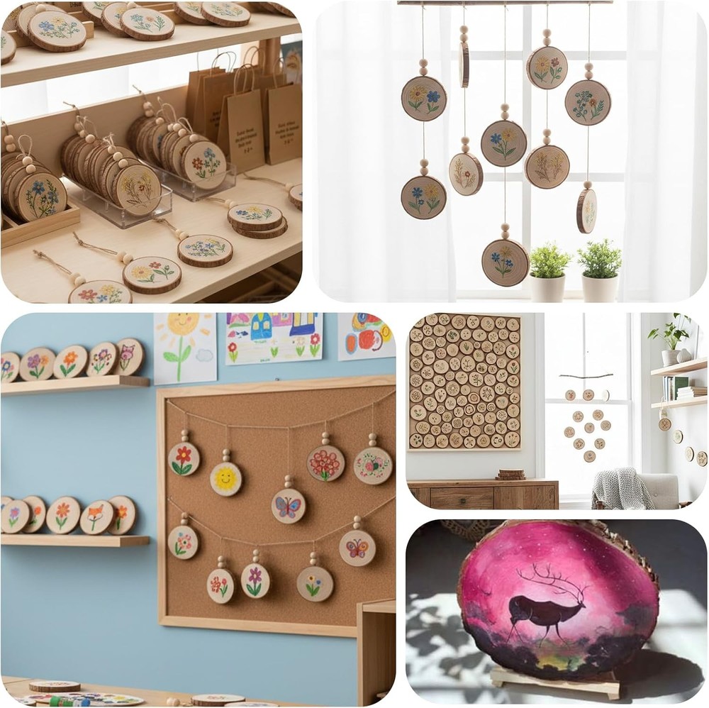 Unfinished Wood Rounds Crafts