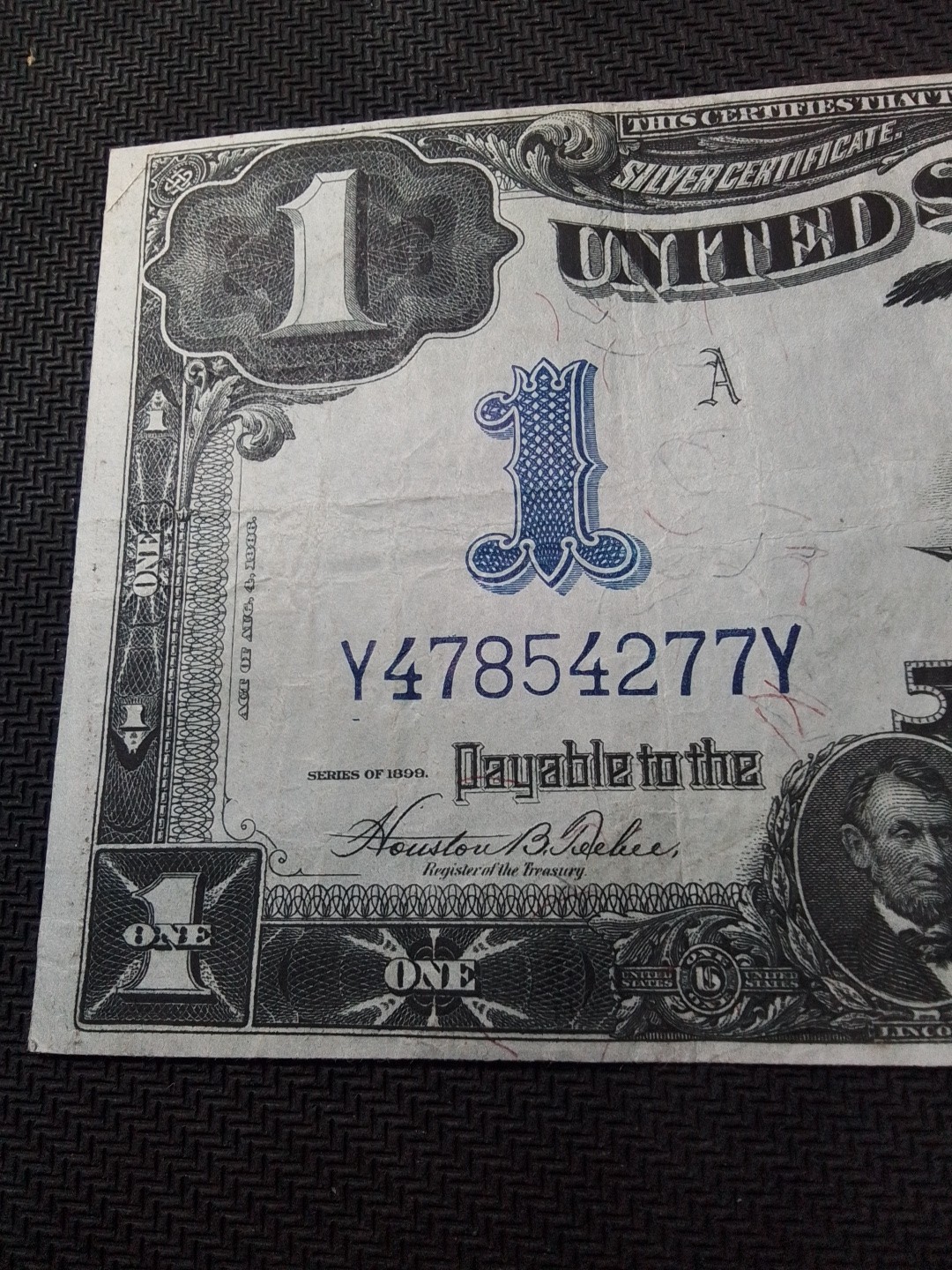 (1) $1 1899 "BLACK EAGLE" Silver Certificate, Fr-233 EF Condition.