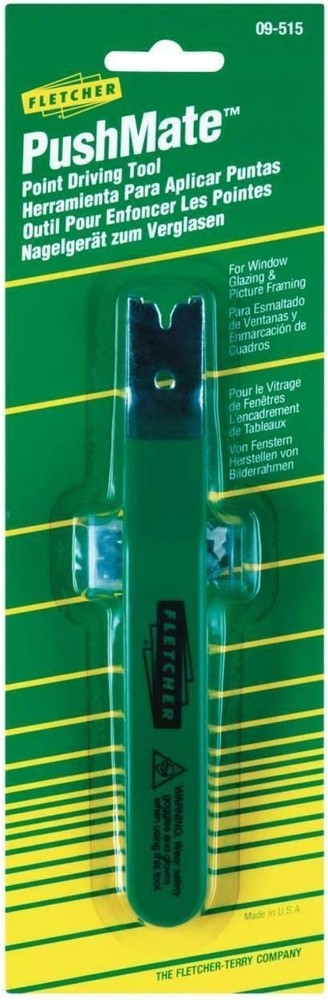 Fletcher-Terry Push Mate Glazier's Point Driver Tool - Precision Framing