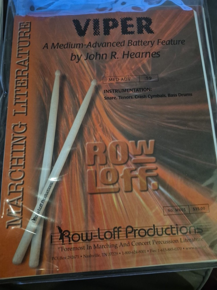 Viper A Medium-Advanced Battery Feature by John R. Hearnes Marching Literature