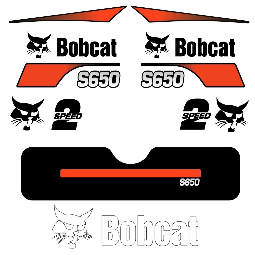Fits S650 Bobcat Skid Steer Replacement Decals