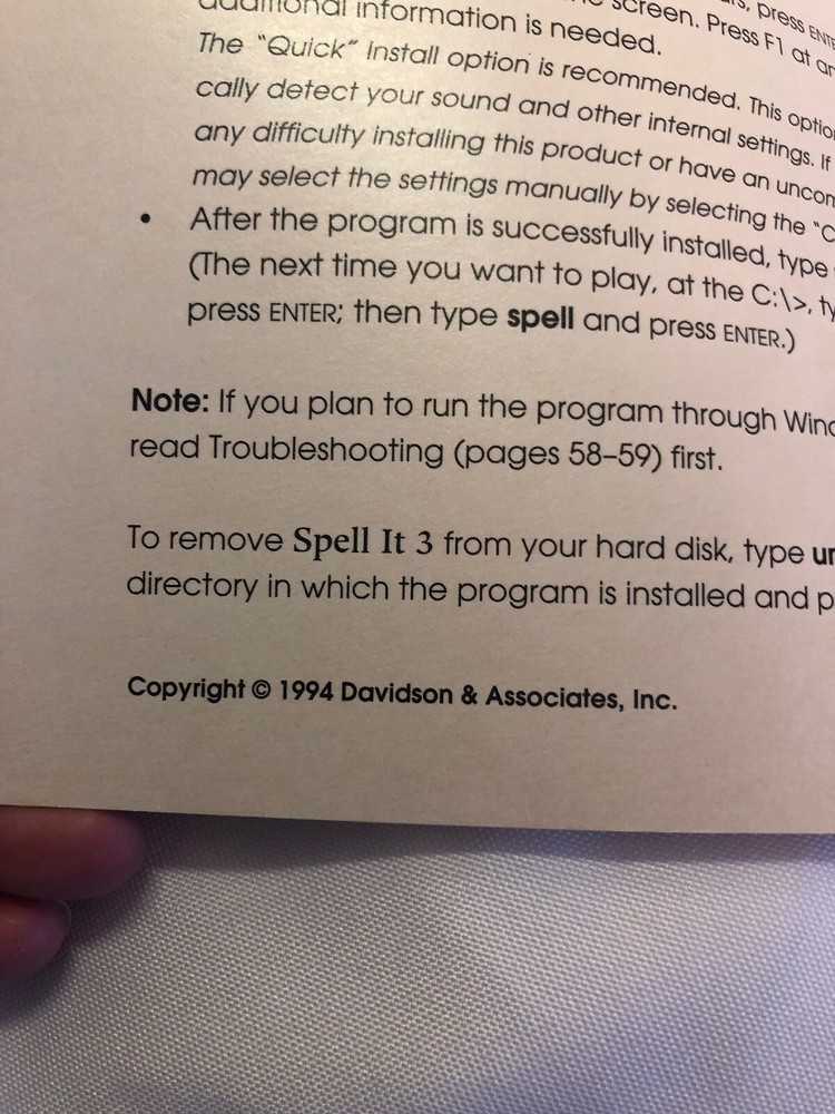 '94 Spell it 3 *User guide only*