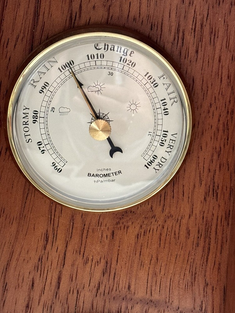 Vintage 2011 Hand Crafted Barometer, Thermometer Wall Hanging
