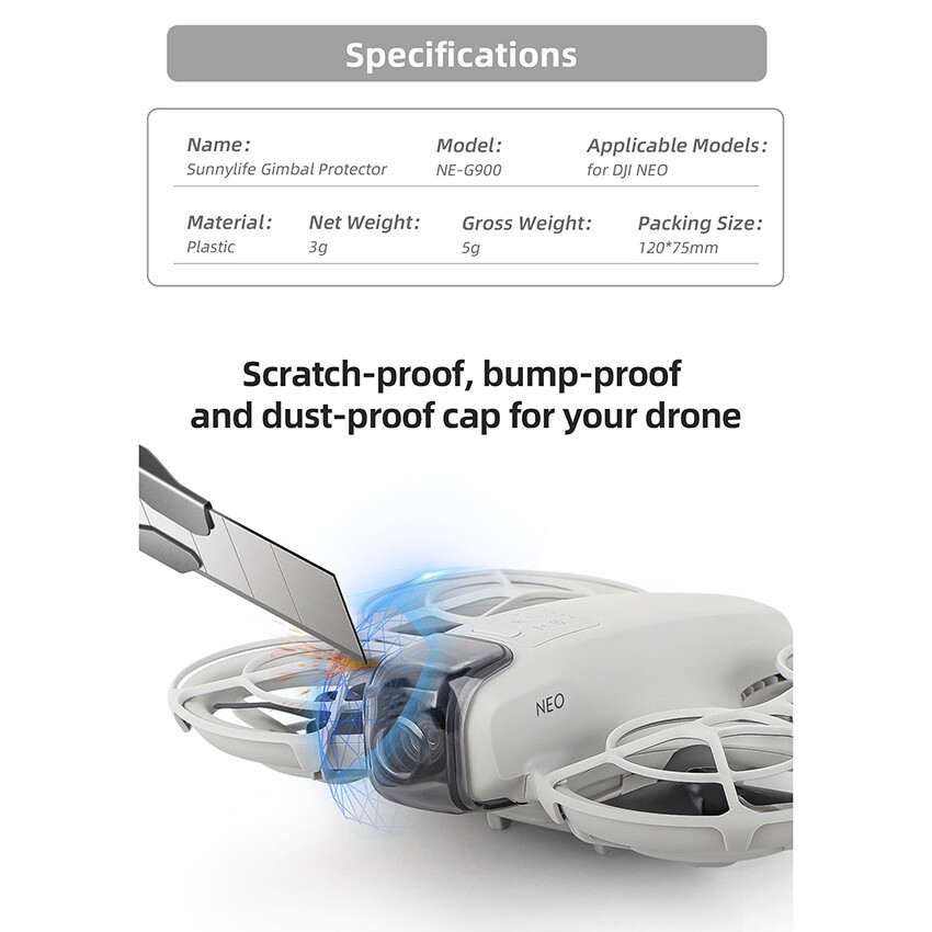 Lens Protective Cap Gimbal Protective Cover Drop Proof for DJI NEO