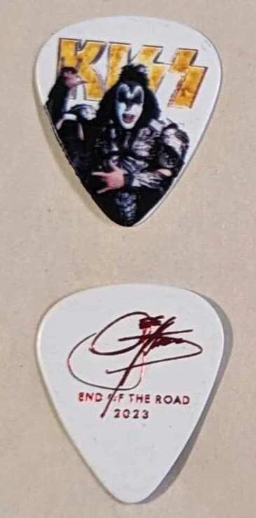 KISS 2023 End of the Road Tour GOLD INDIVIDUAL PICTURES Guitar Pick GENE SIMMONS