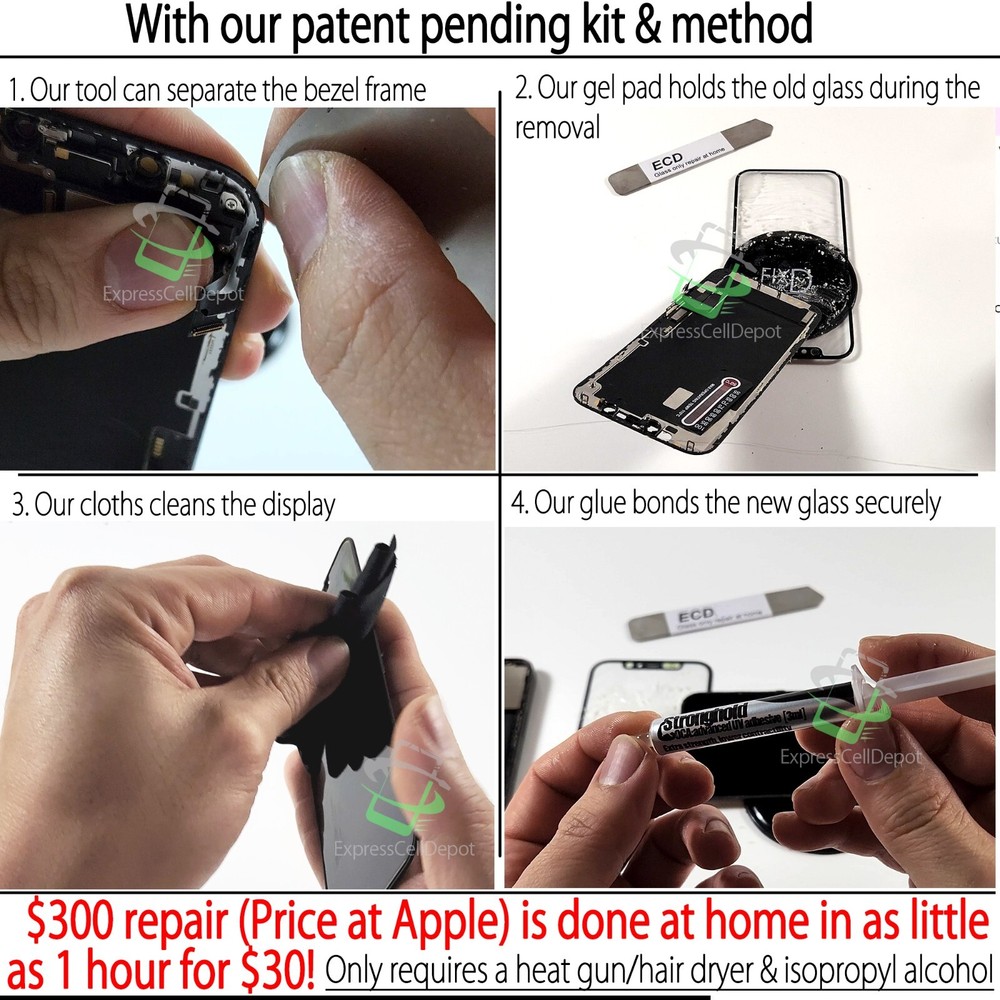 for Apple iPhone 12 Mini Screen Glass Front Outer Glass Replacement kit