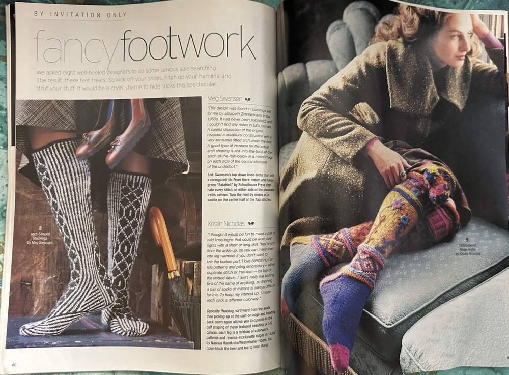 Vogue Knitting Pattern Magazine Fall 2006 Socks Michael Kors Hobo Chic Patterns