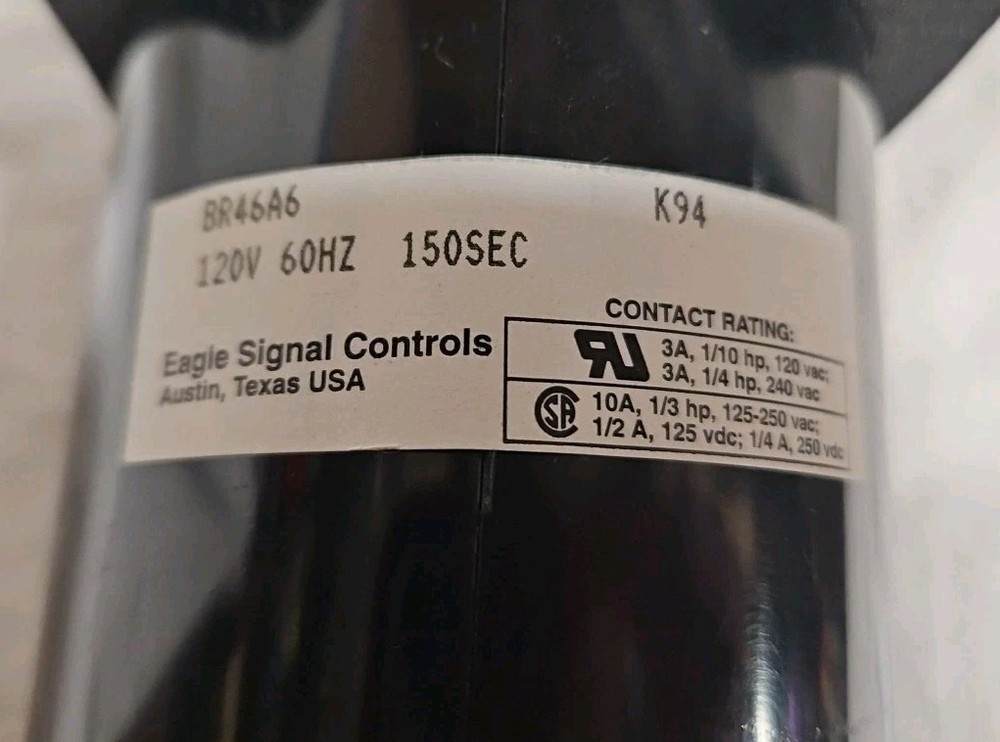 EAGLE CONTROLS BR45A6 120VAC 60SEC RESET TIMER (NEW)