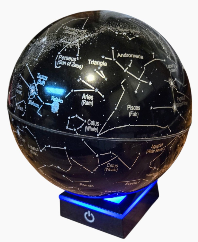 Desktop Magnetic Globe With Light Up Base Constellation Solar System Display