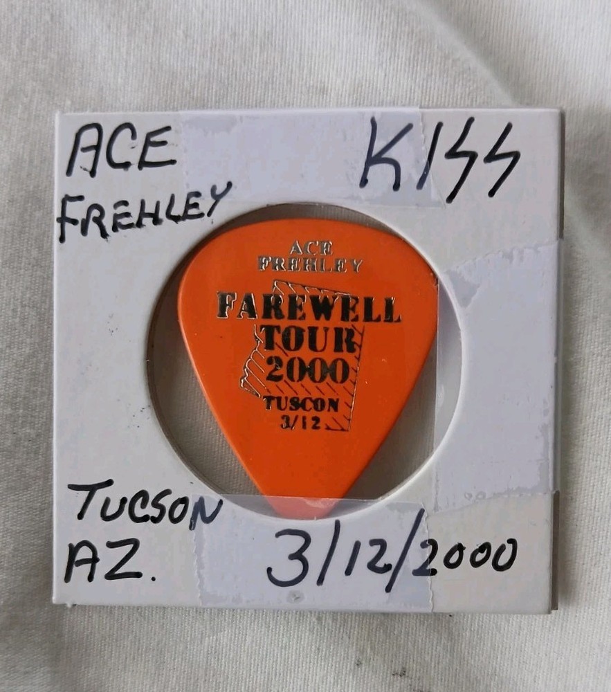 Kiss Ace Frehley Guitar Pick Farewell Tour 2000 Tucson Arizona March 12, 2000