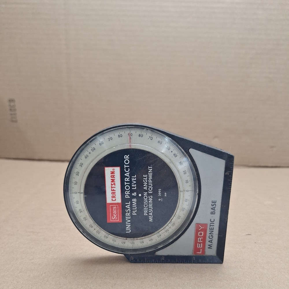 Sears Craftsman Universal Protractor Plumb & Level 93995