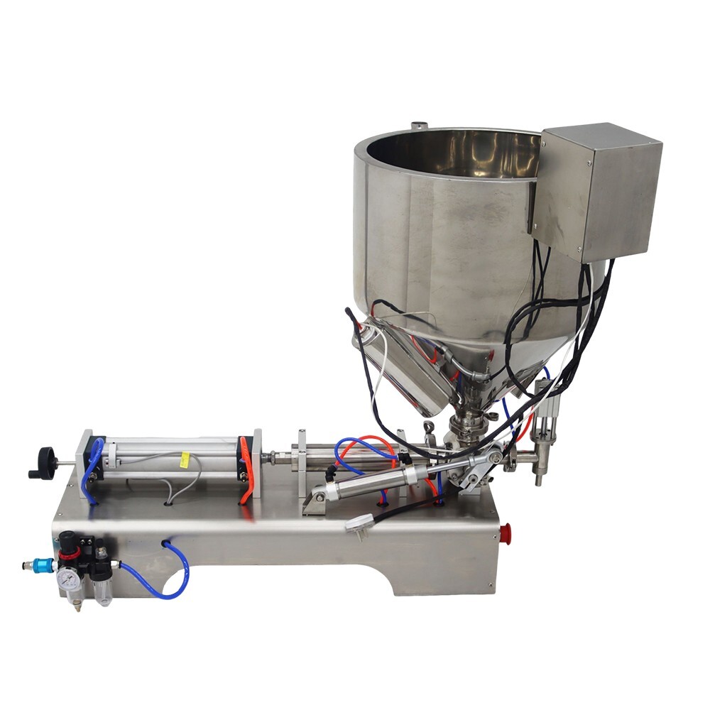 30-300ml Paste and Liquid Heating Piston Filling Machine 110V Single Nozzle SS