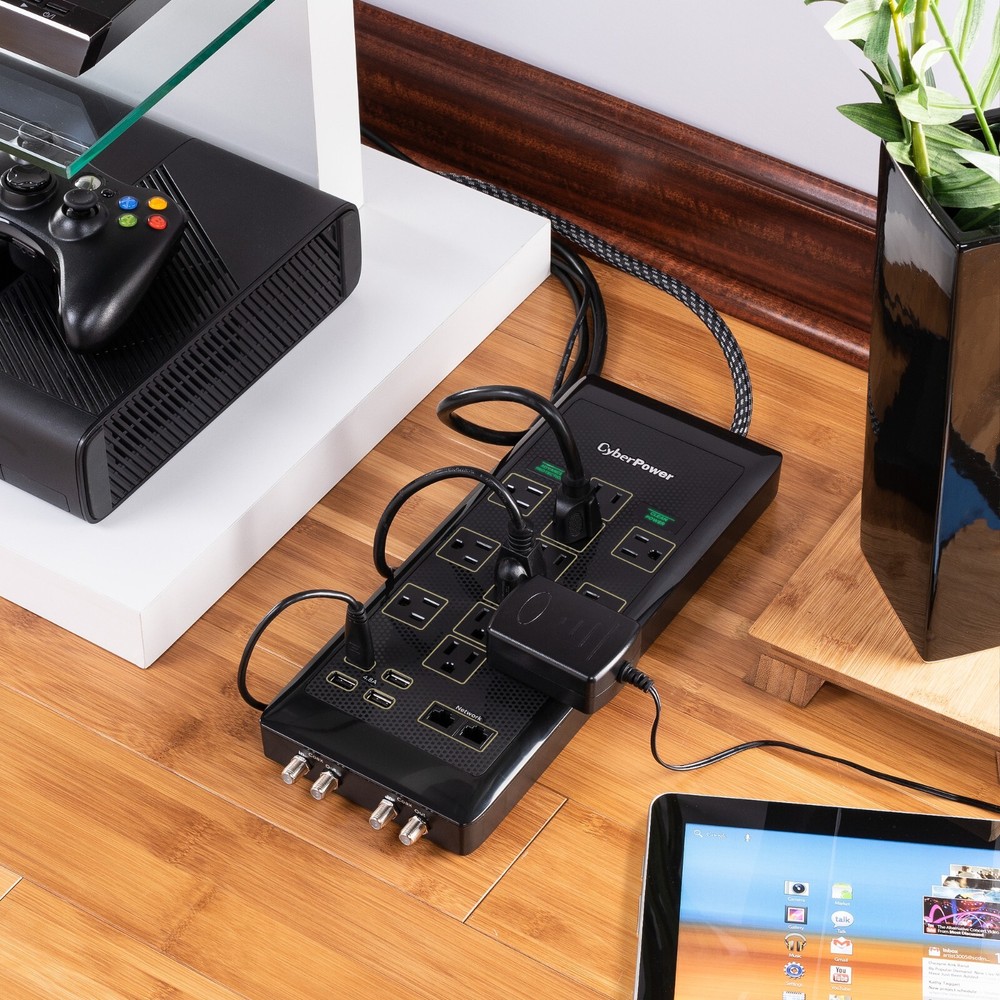 CyberPower Advanced 12 Outlet Surge Protector with USB