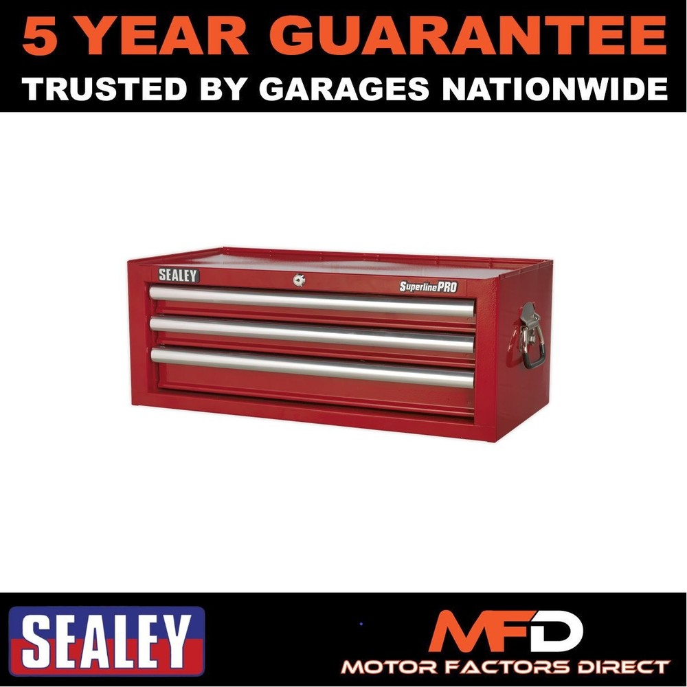 Sealey Superline PRO� Mid-Box Tool Chest 3 Drawer Red AP33339