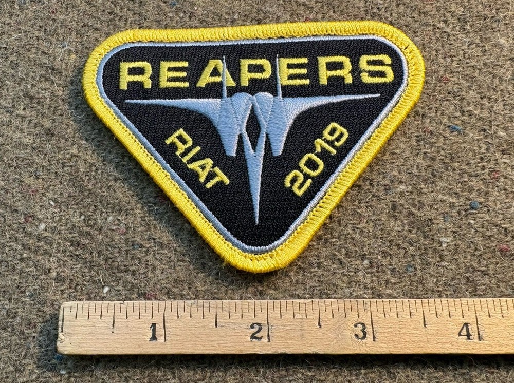 USAF USAFE Squadron Patch ~ 493rd FS Lakenheath ~ RIAT 2019 ~ Hook Loop Back