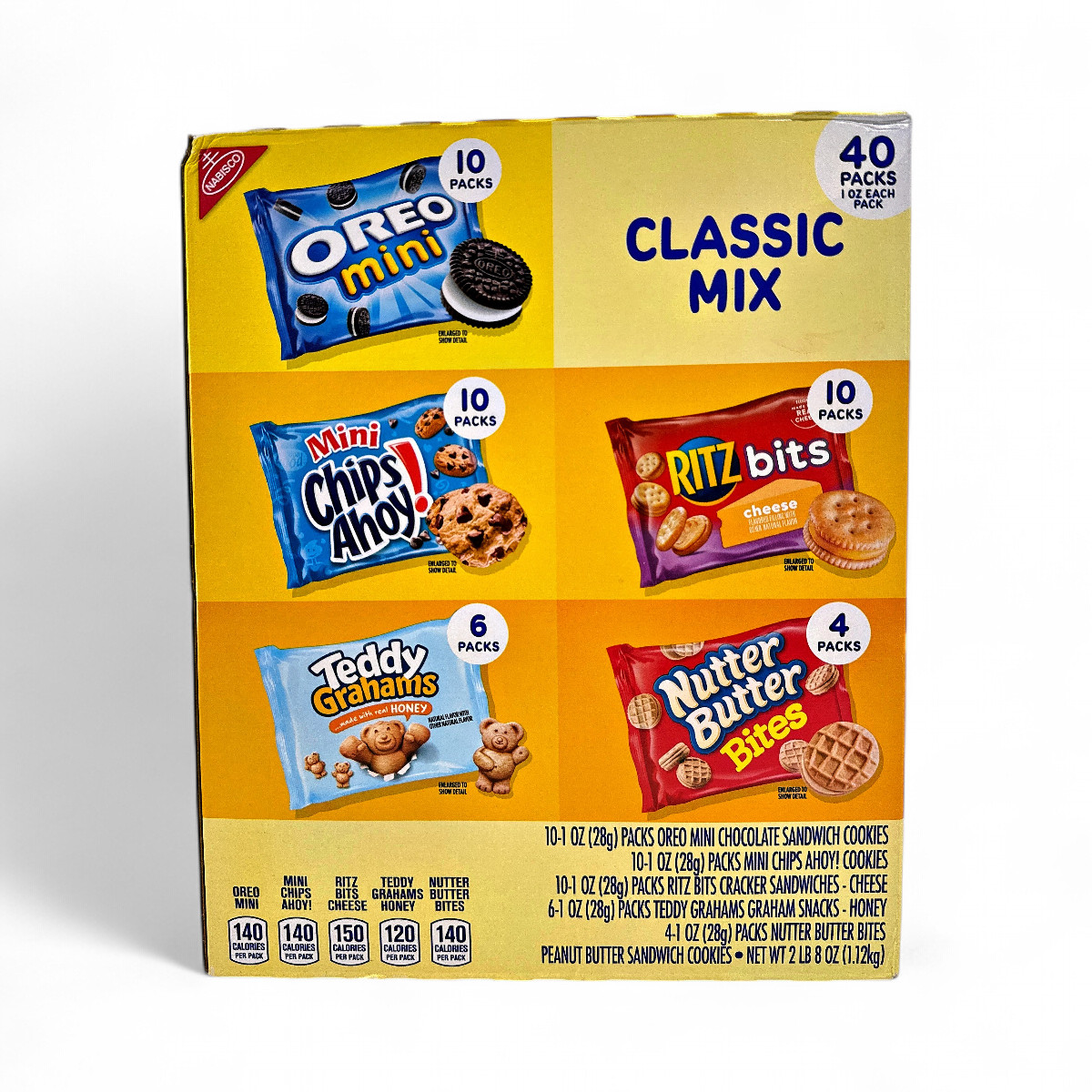 Nabisco Classic Mix Cookie & Cracker, Variety Pack 1oz Snack bags - 40 Pack