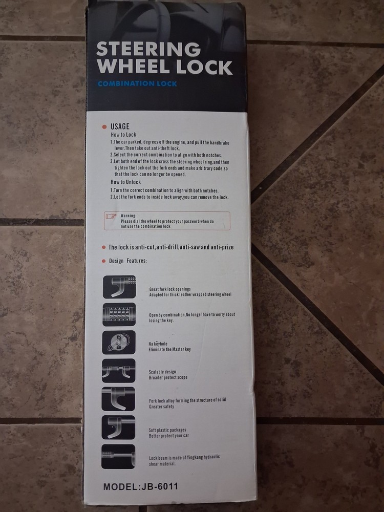 Universal Steering Wheel Lock 5 Digit Combination Anti Theft