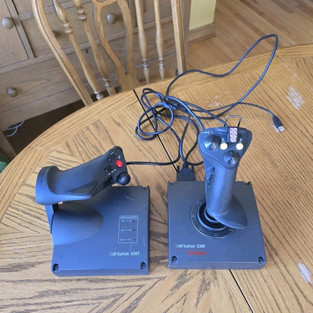 Saitek X36F/X35T Programmable Wired Flight Control Joystick & Throttle Set
