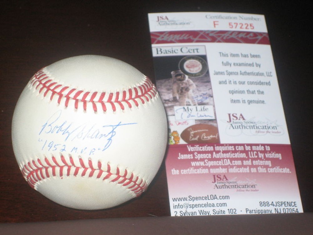 BOBBY SHANTZ  AUTOGRAPHED SIGNED OAL BASEBALL JSA DEC.