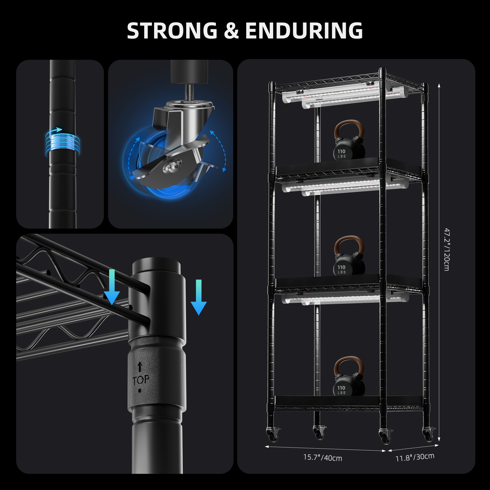 Spider Farmer plant stand with grow lights and tent for indoor plants