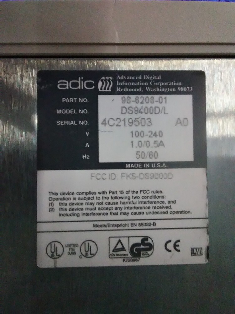 ADIC DS9400D External Tape Drive