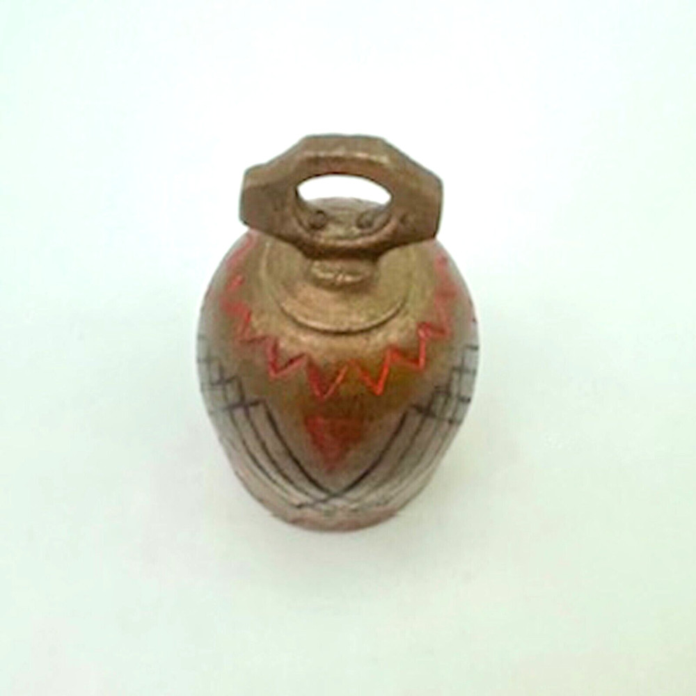 Brass Bell from India Black and Red Design