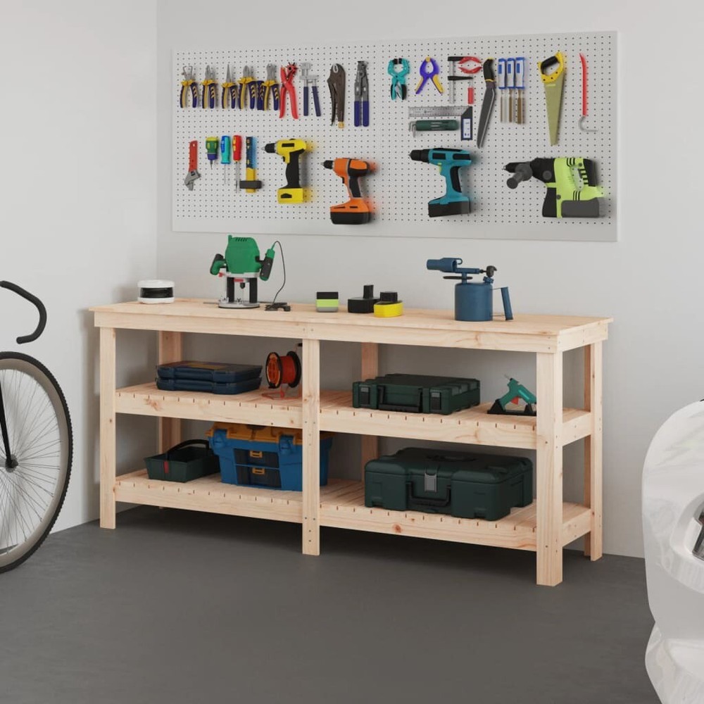 NNEVL Work Bench 181x50x80 cm Solid Wood Pine