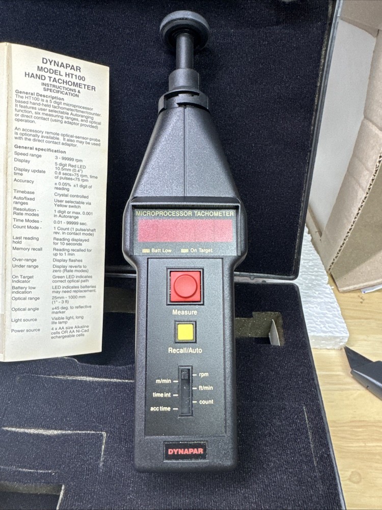 DYNAPAR HT100 Microprocessor Hand Tachometer