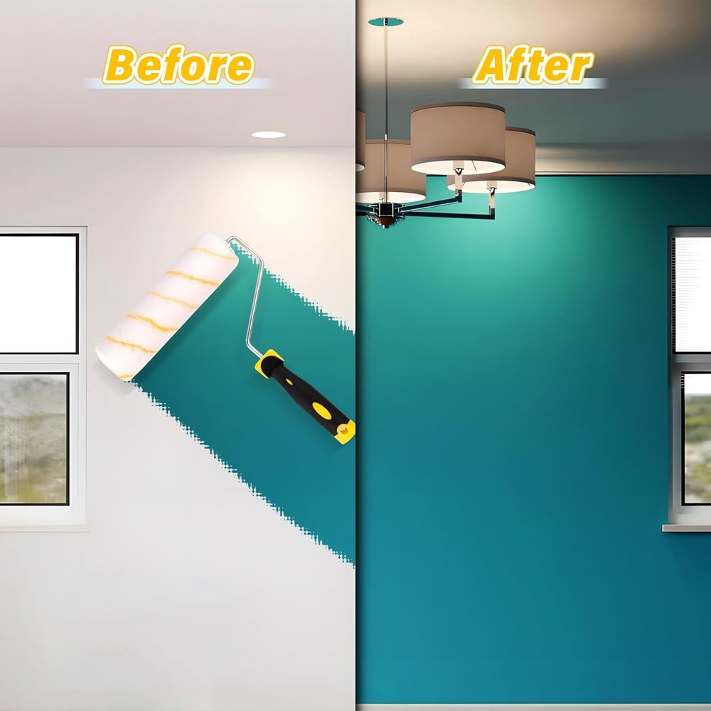 DIYSELF Paint Roller Kit,Paint Kit for House Painting Includes Paint Roller Brus