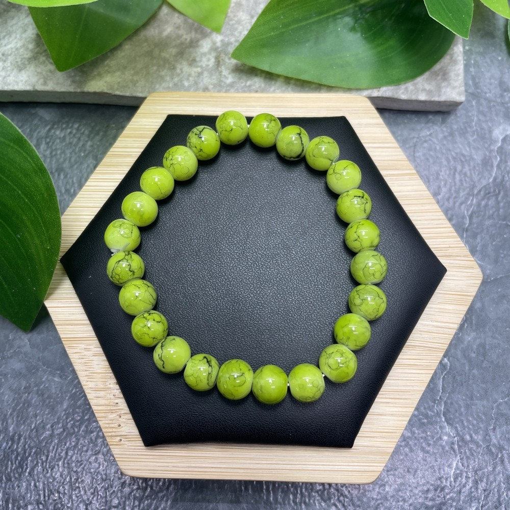 Handmade Bead Beaded Stackable 6.5” Plus Stretch Bracelet New Free Ship C1543