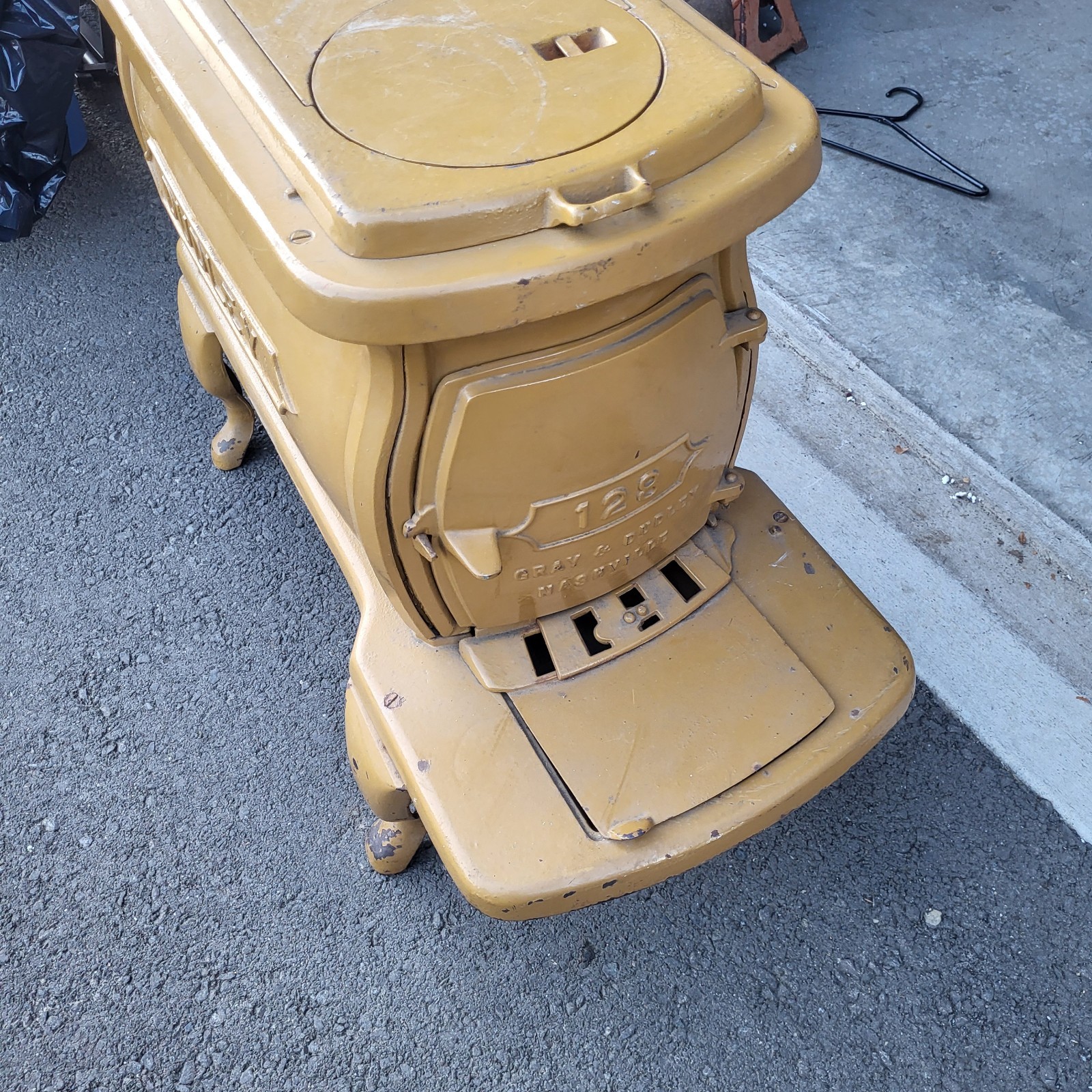 Antique Dudley Cast Iron Oven Stove,Fireplace, 34x26x14