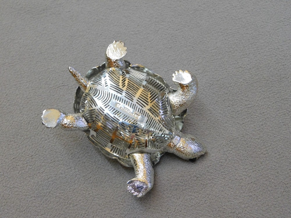 Christofle Lumiere D'Argent Silverplate Turtle Figurine