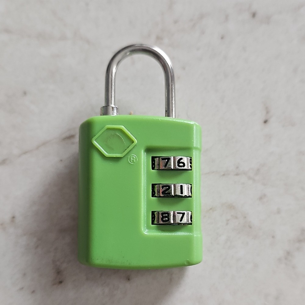 Green TSA Approved Combination Travel Lock