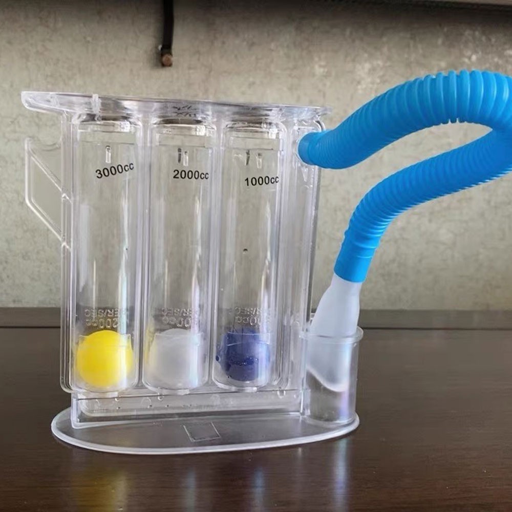 Lung Deep Breath Spirometer Breathing Exerciser Trainer Incentive Spirometry KU