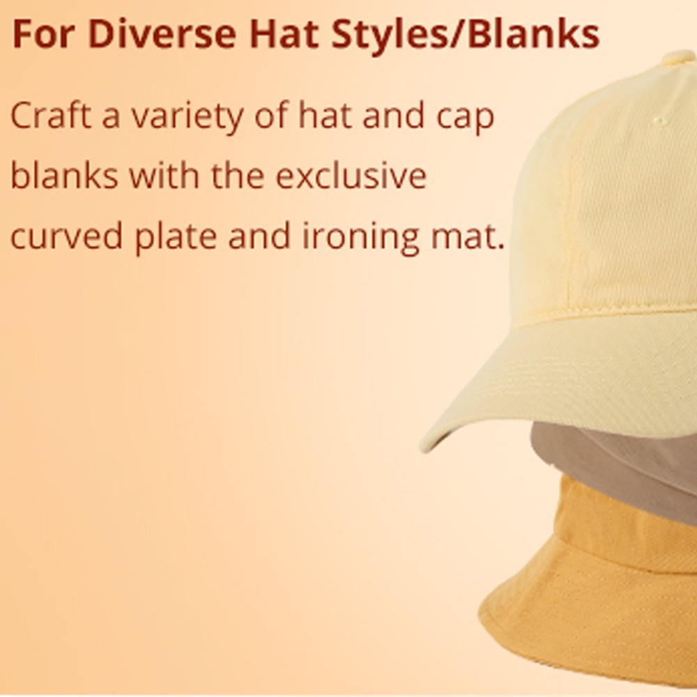 Hat Press, Heat Press Machine W/Lcd Multifunctional Design Cap Sublimation White