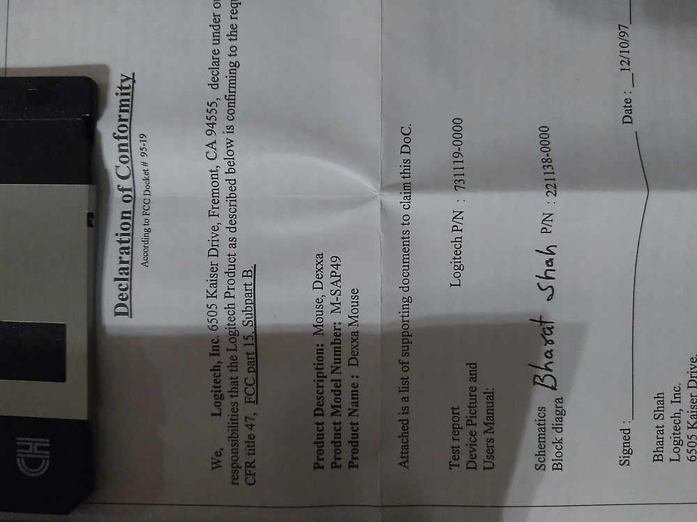 Vintage DEXXA MOUSE 3 button for IBM compatible M-SAP49 Serial Version OPEN BOX