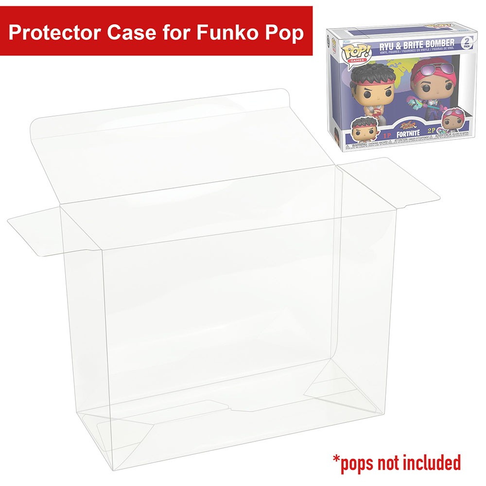 Pop Protector Case For Funko 4" 2-Pack Vinyl Figures Clear Plastic Display Box