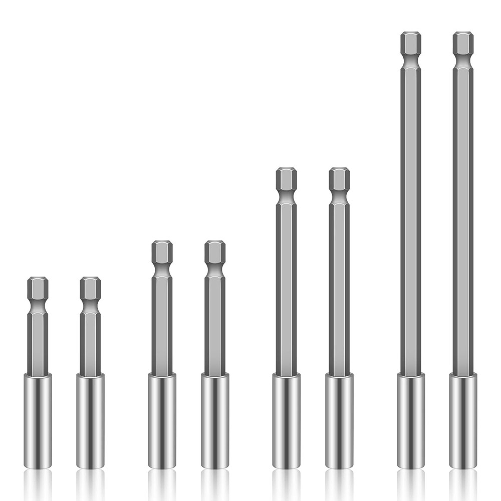8 PCS Drill Bit Extension, 1/4" Hex Shank Magnetic Extension Bit...