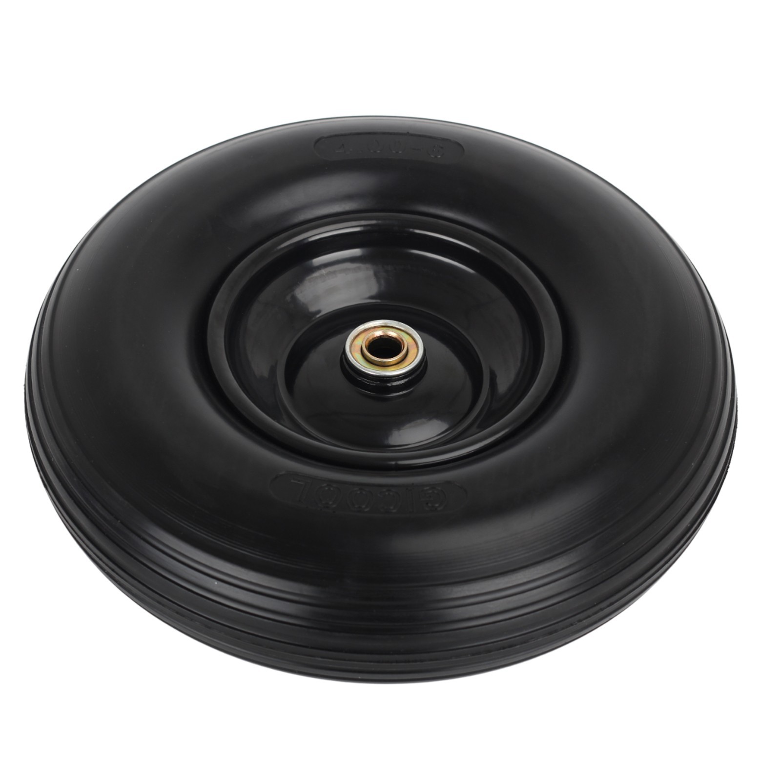 13 x 4.00-6 Flat free Solid Tire & Wheel for Wheelbarrow, Garden Wagon Cart