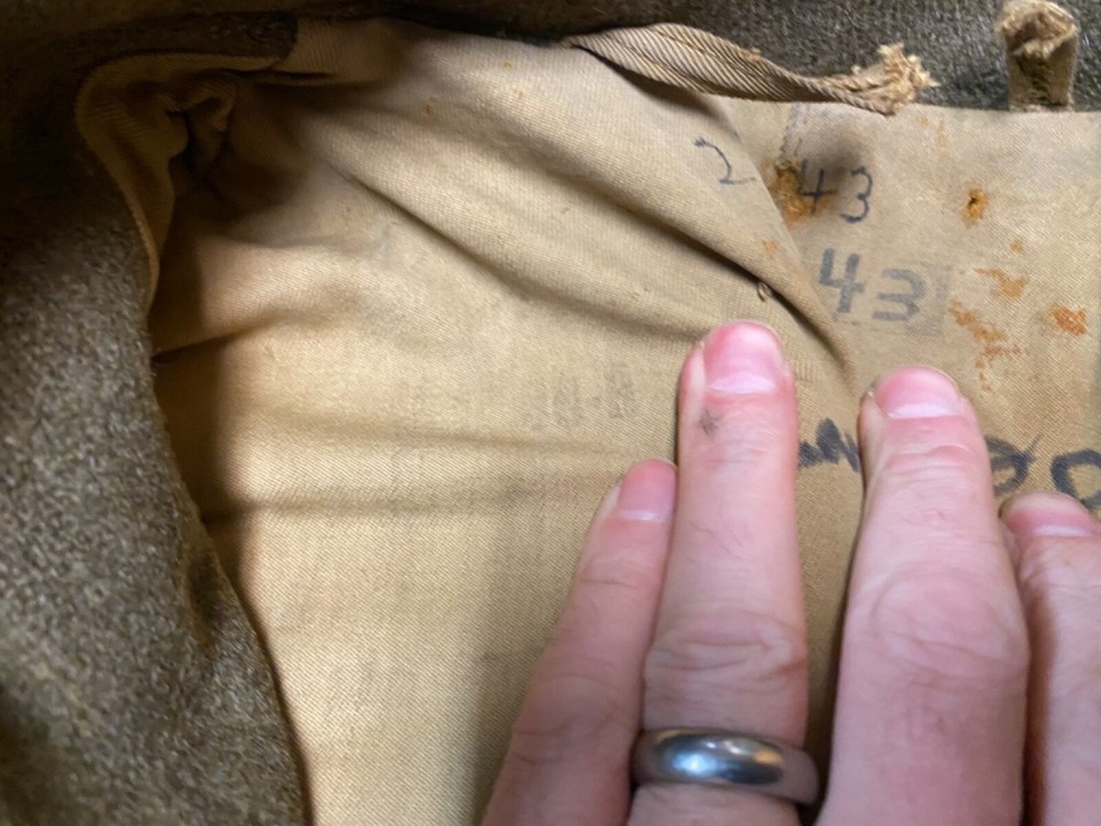 ORIGINAL WWII US ARMY WINTER M1938 GREATCOAT OVERCOAT- MEDIUM/LARGE 42R