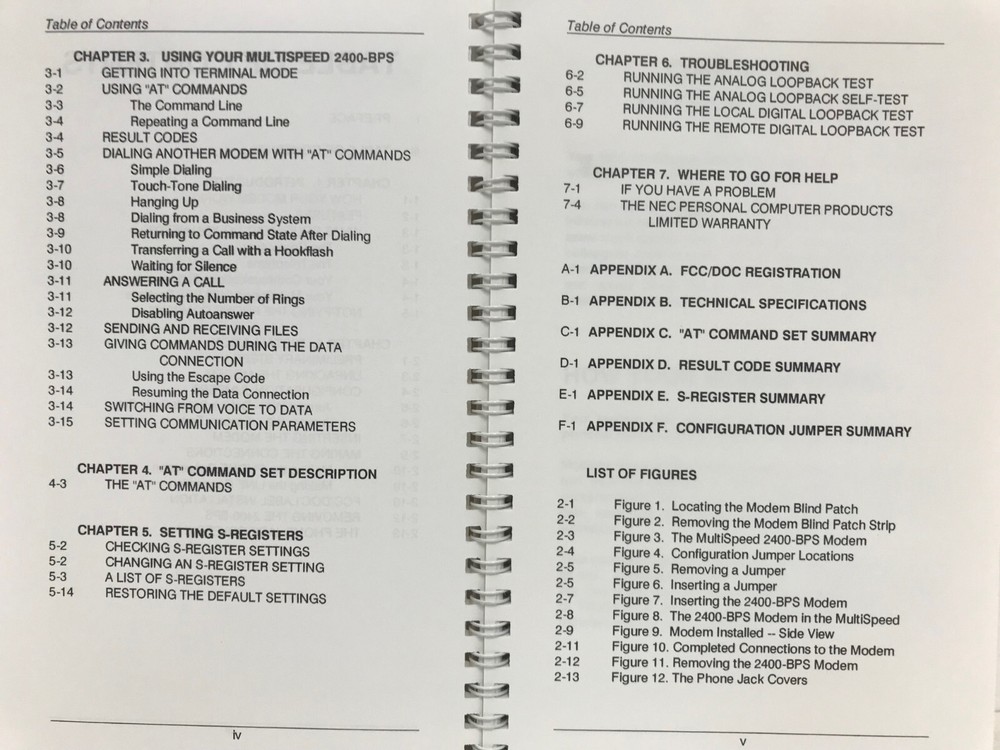 NEC MULTISPEED 300/1200/2400 BPS MODEM USER'S GUIDE USER'S MANUAL