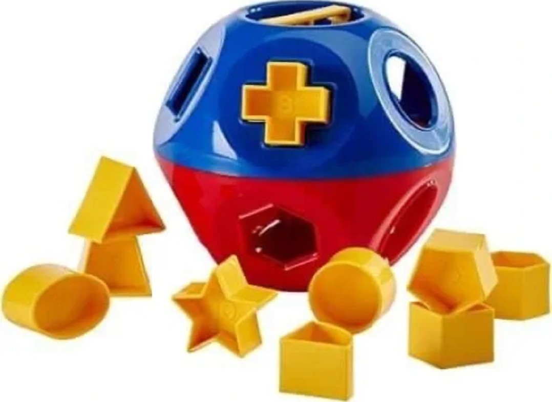 TUPPERWARE Shape O Ball Kids Hand Eye Coordination Learning TOY FREE KEYCHAIN