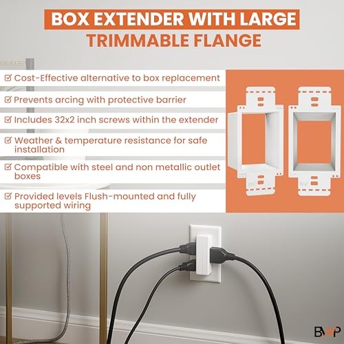 Pack Electrical Outlet Box Extender 1 Gang - Electrical Box Extender with 25