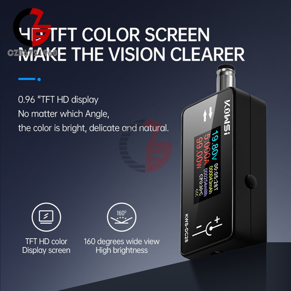 DC5.5*2.5 Interface Current Voltage Power Meter Tester Digital LCD Display Meter