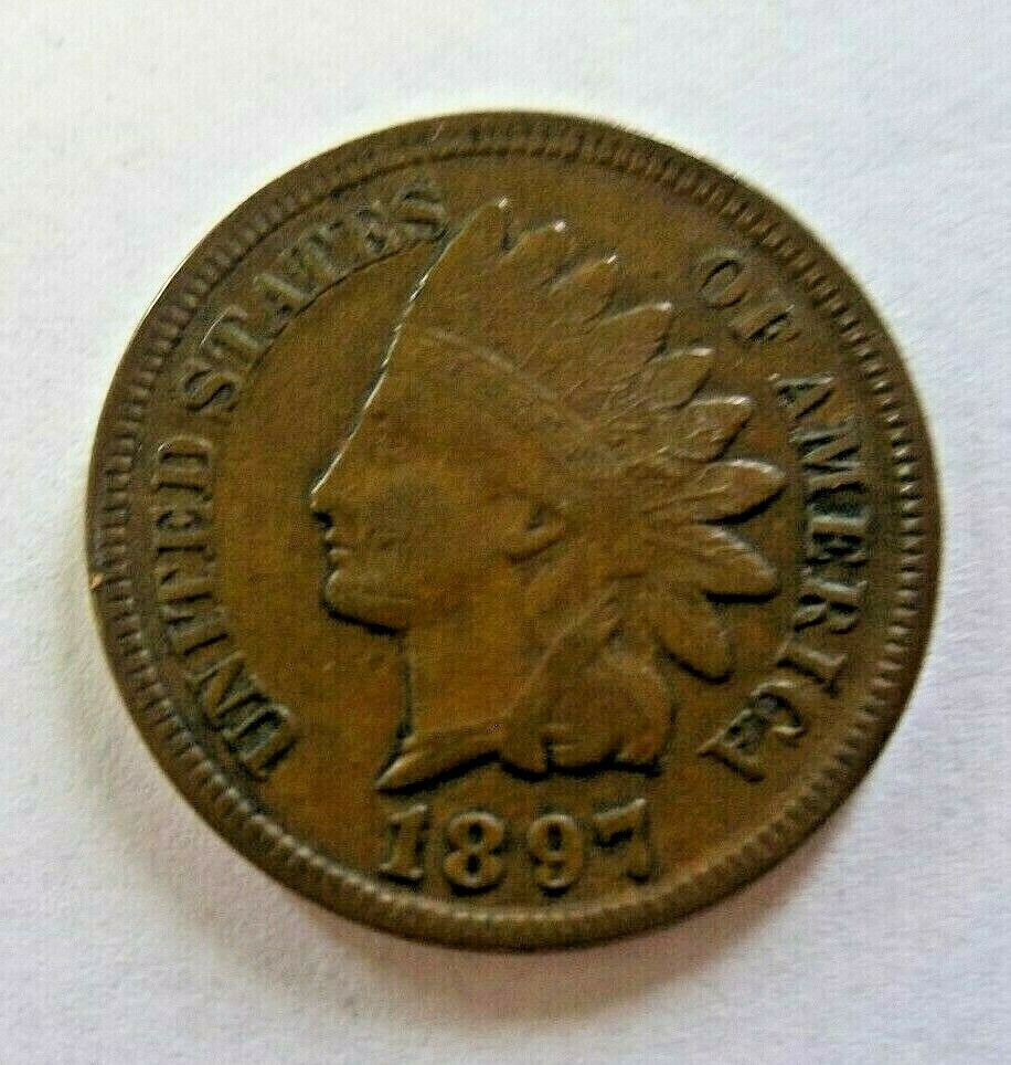 1897 INDIAN CENT AU+. REDUCED 2/19/26 (7337)